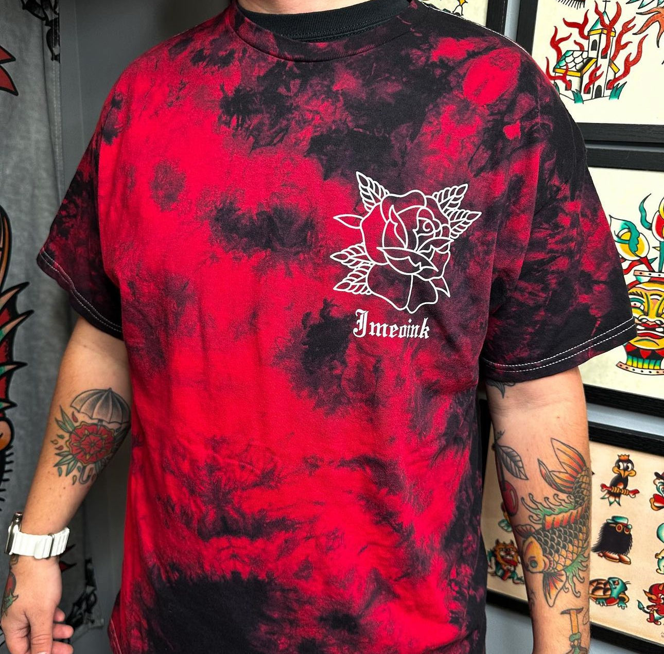 JAY MEO "RED ACID-WASH" TEE